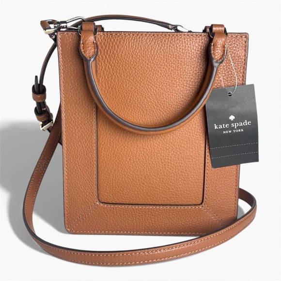 Kate Spade Lena Mini Tote Pebbled Leather Crossbody Tote Warm Ginger K1884 - Picture 2 of 9